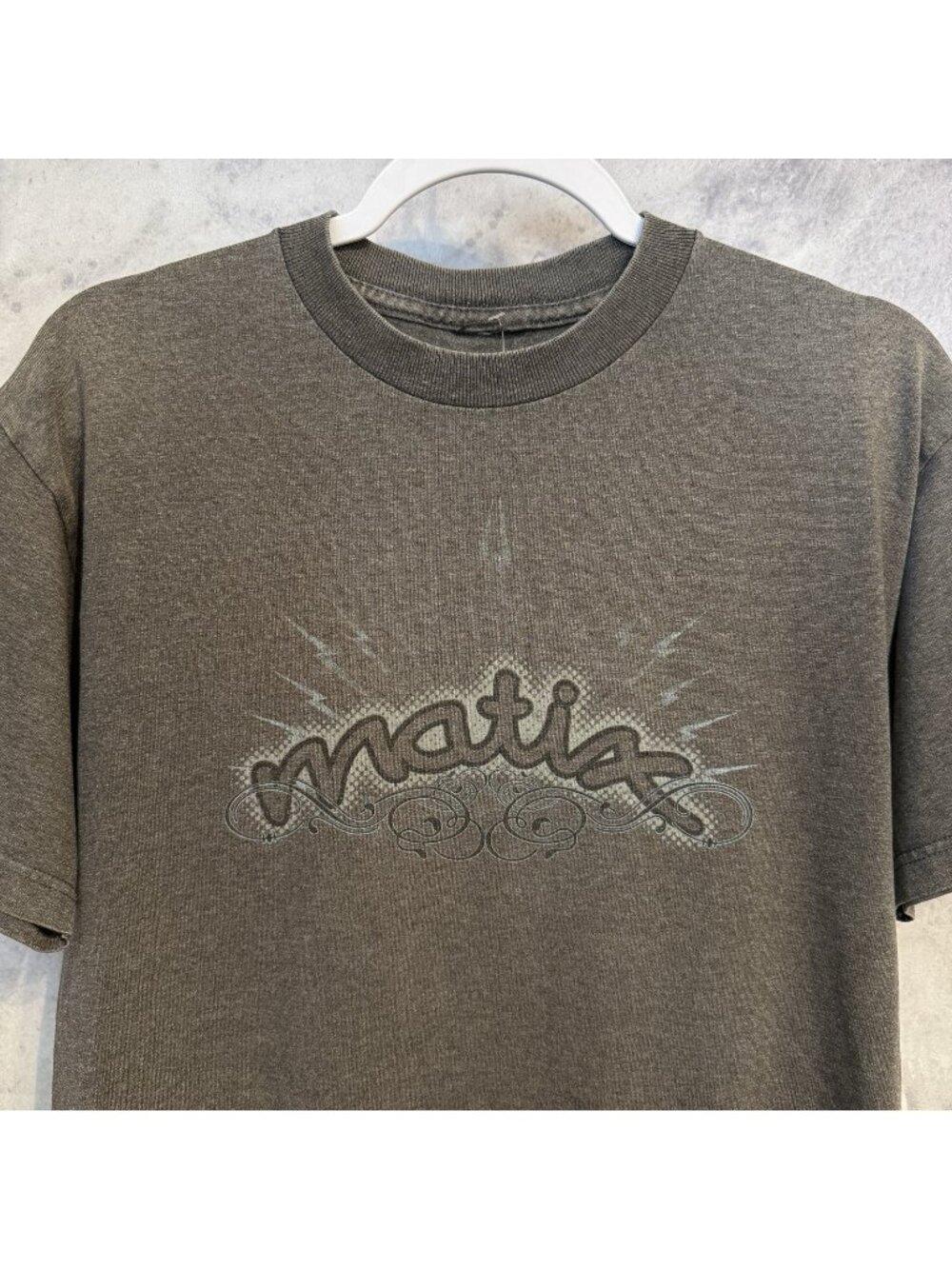Vintage Matix T Shirt Y2K Gray Short Sleeve Skate Size Medium